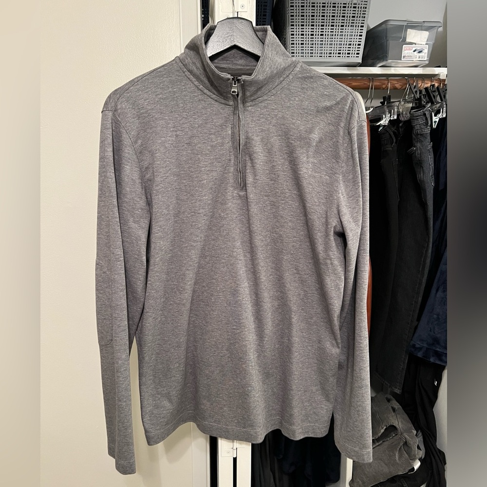 Banana Republic Grey Pullover Zip Collar - Small